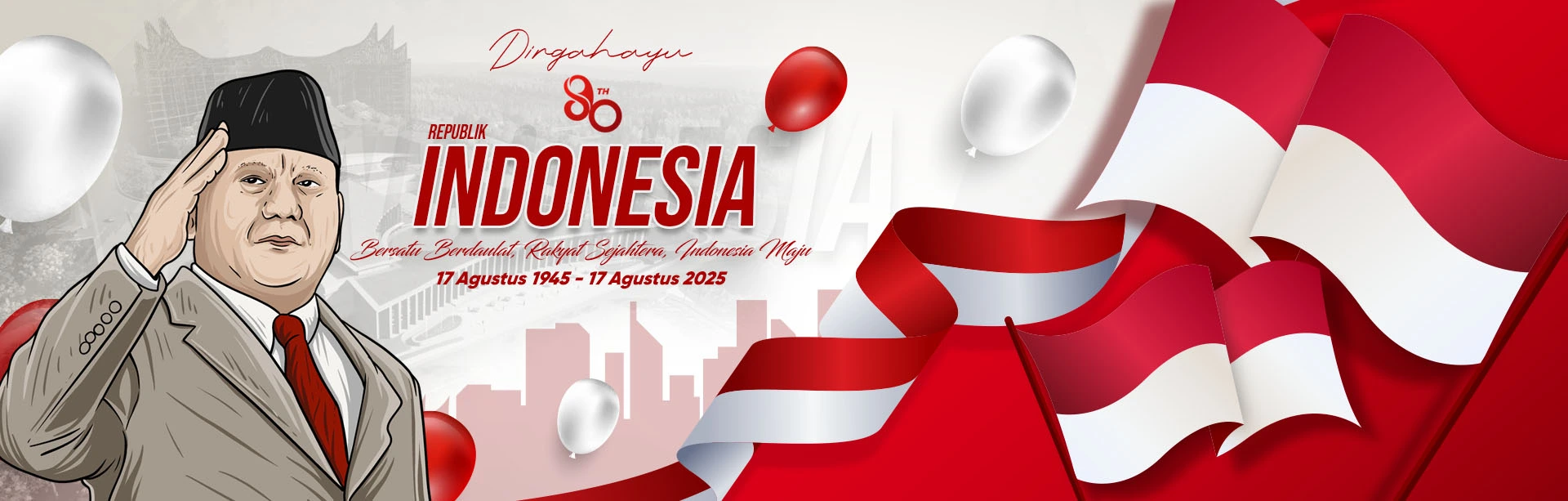 DELIWIN DIRGAHAYU HUT RI 80 NUSANTARA BARU INDONESIA MAJU
