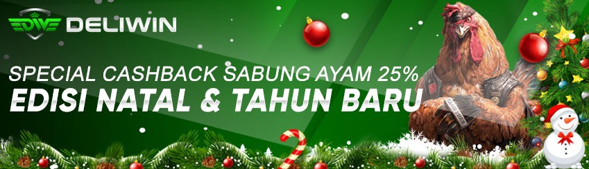 SPECIAL CASHBACK 25% SABUNG AYAM EDISI NATAL DAN TAHUN BARU